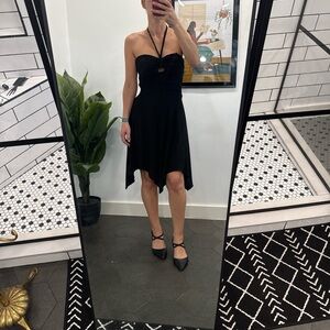 Laundry By Shelli Segal Black Asymmetrical Dress